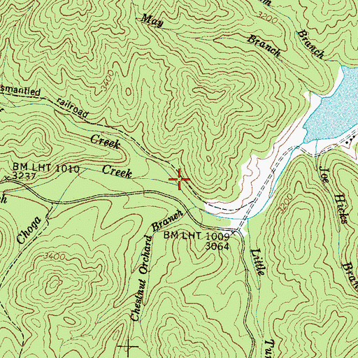 Topographic Map of Wolf Creek, NC