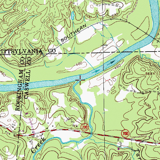 Topographic Map of Wolf Island Creek, NC