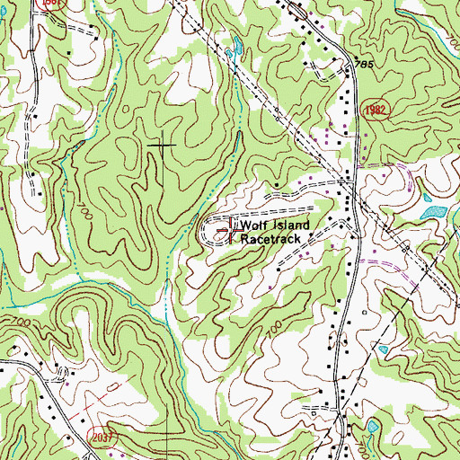 Topographic Map of Wolf Island Racetrack, NC