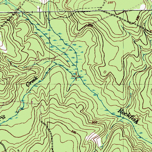 Topographic Map of Wolf Pit Creek, NC