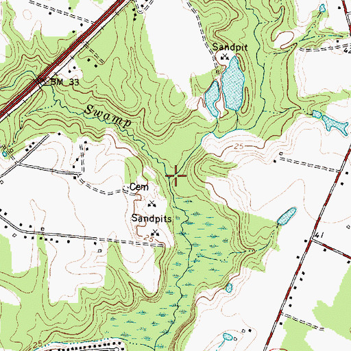 Topographic Map of Wolf Swamp, NC