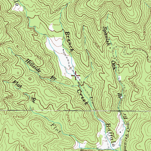 Topographic Map of Wolfden Branch, NC
