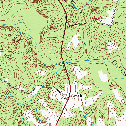 Topographic Map of Wolfpit Branch, NC