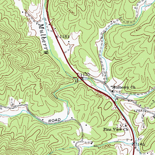 Topographic Map of Wooten Creek, NC
