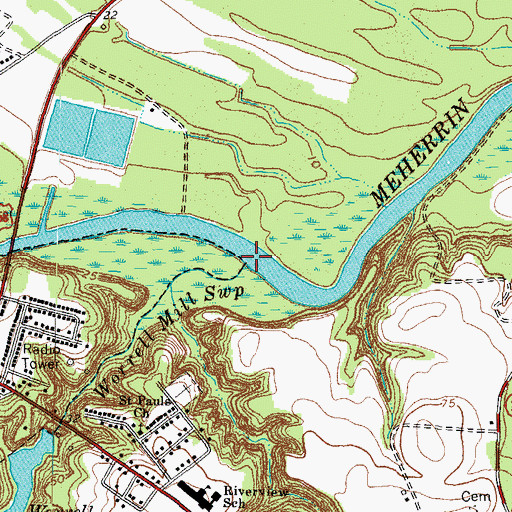 Topographic Map of Worrell Mill Swamp, NC
