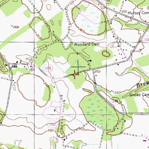 Topographic Map of Wright Cemetery, NC