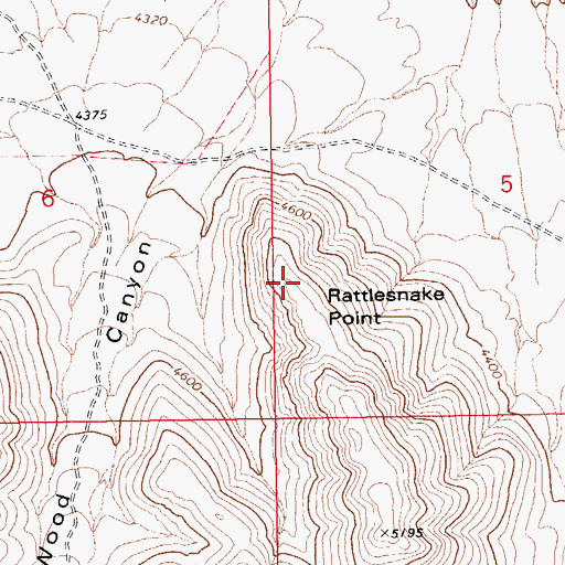 Topographic Map of Rattlesnake Point, AZ