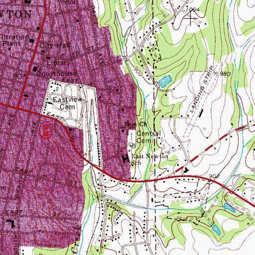 Topographic Map of Zion Church, NC