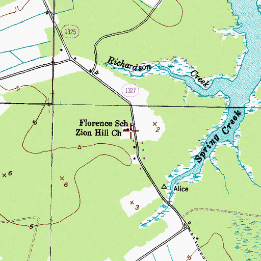 Topographic Map of Zion Hill Church, NC