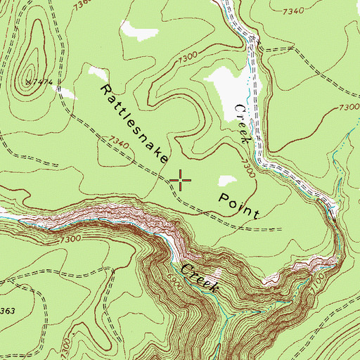 Topographic Map of Rattlesnake Point, AZ