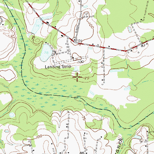 Topographic Map of Rogers Field (historical), NC