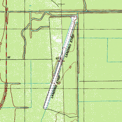 Topographic Map of Bolton Airport (historical), NC