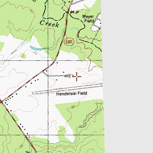 Topographic Map of Henderson Field, NC