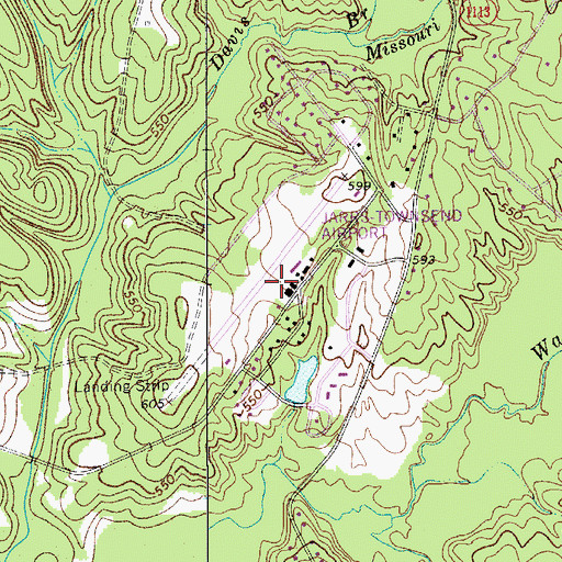 Topographic Map of JAARS-Townsend Airport, NC