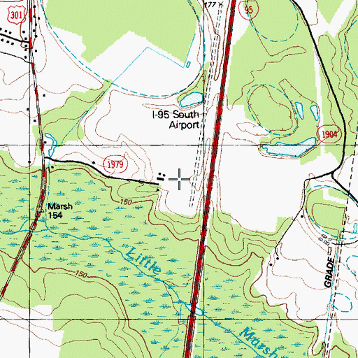 Topographic Map of Southern Comforts Aerodrome, NC