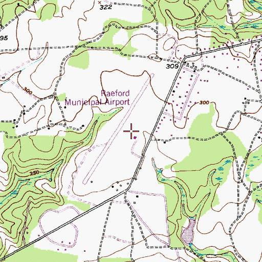 Topographic Map of P K Airpark, NC
