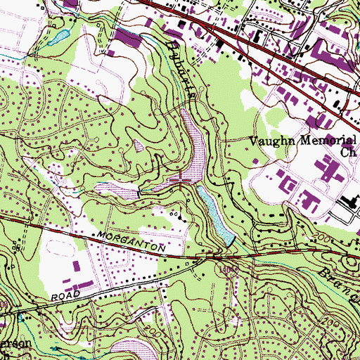 Topographic Map of Beard Airport, NC