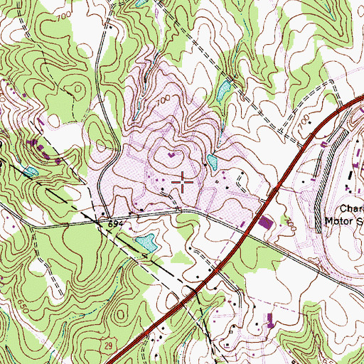 Topographic Map of World 600 Airport (historical), NC