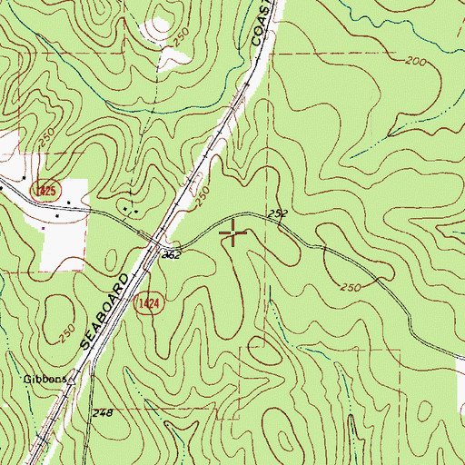 Topographic Map of Raleigh Executive Jetport at Sanford-Lee County Airport, NC