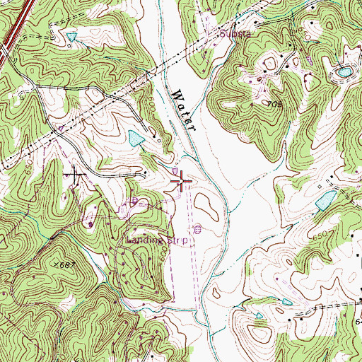 Topographic Map of Chalfant Airport, NC