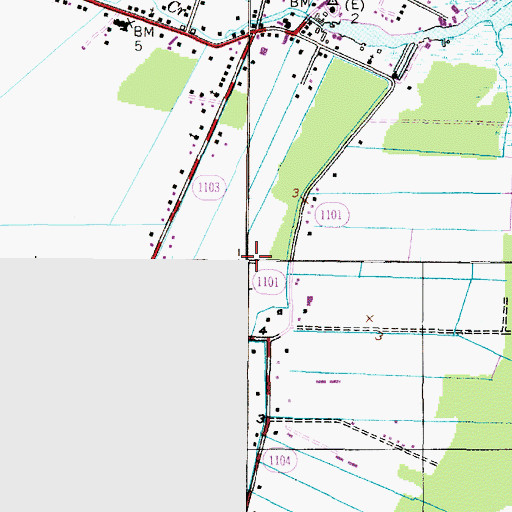 Topographic Map of Liverman Airport (historical), NC