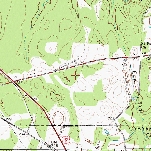 Topographic Map of Gold Hill Airport, NC