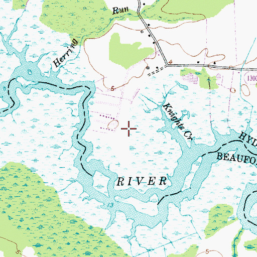 Topographic Map of Riverside Campground Airport (historical), NC