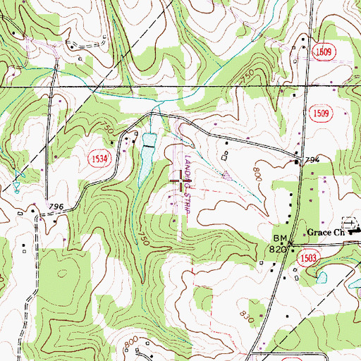 Topographic Map of Mount Girl-Bradley Field, NC