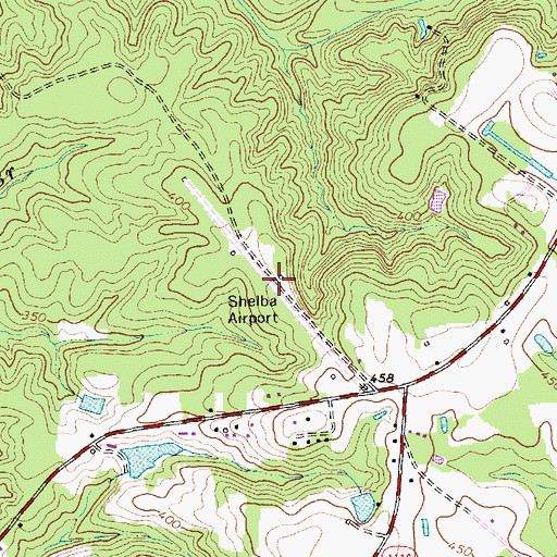 Topographic Map of Shelba Field (historical), NC