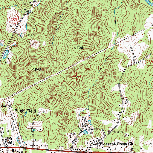 Topographic Map of Pugh Field (historical), NC