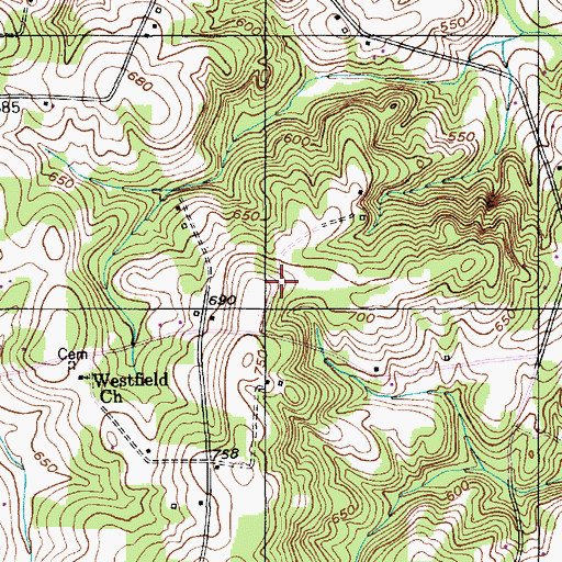 Topographic Map of Quiet Acres Airport, NC