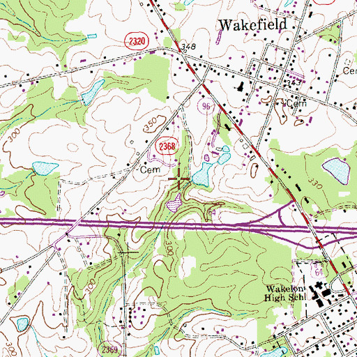 Topographic Map of Hendricks Ranch Airport (historical), NC