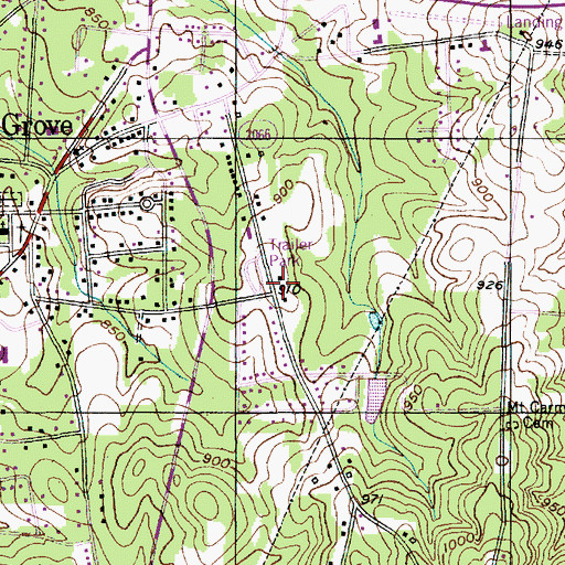 Topographic Map of Fairgrove Airport (historical), NC