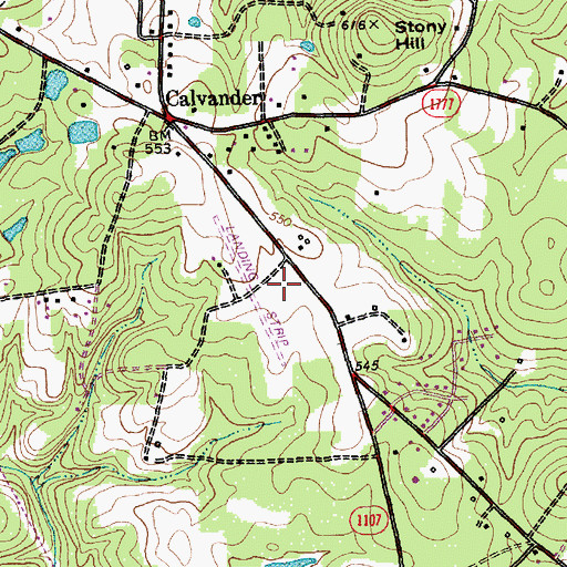 Topographic Map of Hogan Airport (historical), NC