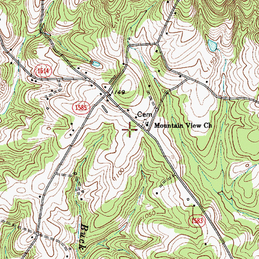 Topographic Map of Raeford Rhyne Airpark, NC