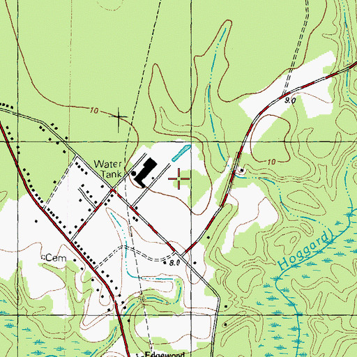 Topographic Map of Lea Lumber Company Airport (historical), NC