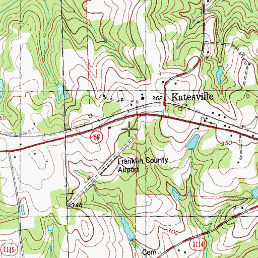 Topographic Map of North Raleigh Airport, NC