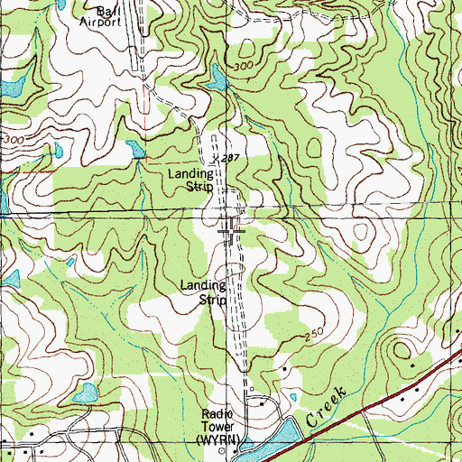 Topographic Map of Griffin Airport (historical), NC