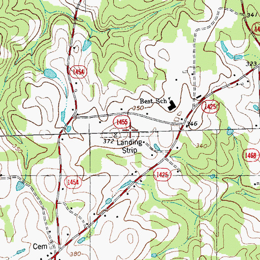 Topographic Map of White Level Airfield (historical), NC
