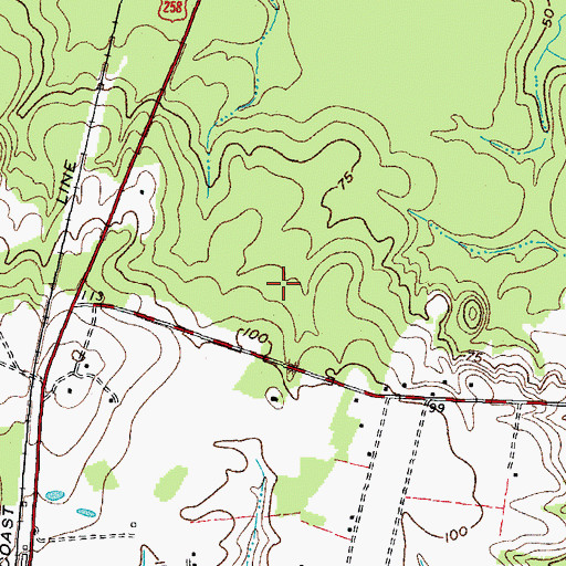 Topographic Map of Scotland Neck East Airport, NC