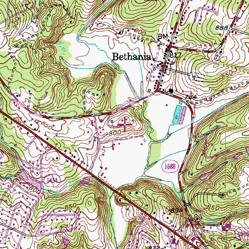 Topographic Map of Northwest Airstrip (historical), NC