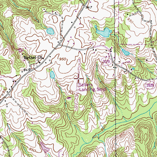Topographic Map of DS Butler Farm and Airfield, NC