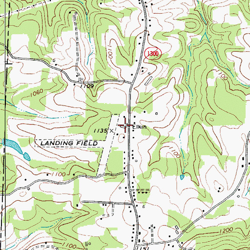 Topographic Map of Swan Creek Airport, NC
