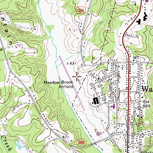 Topographic Map of Meadow Brook Field, NC