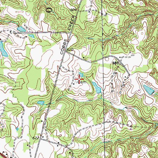 Topographic Map of Winstead '76' Airport, NC