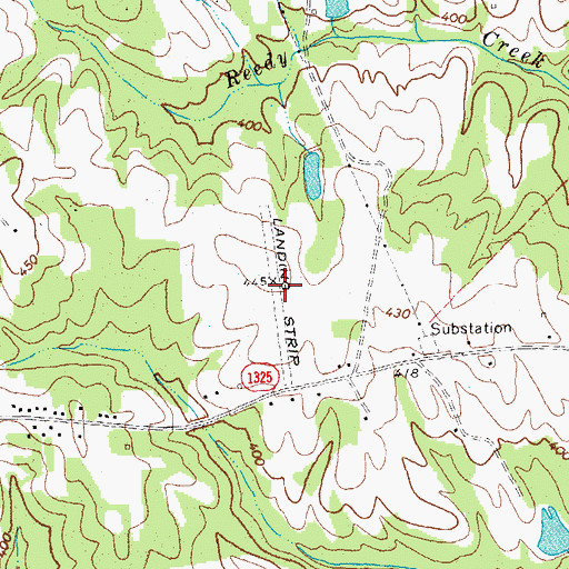 Topographic Map of Warren County Airport (historical), NC