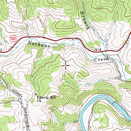 Topographic Map of Skyland Airport, NC