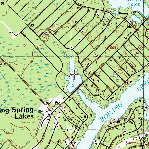 Topographic Map of Pine Lake, NC