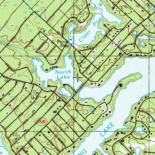 Topographic Map of North Lake Dam, NC