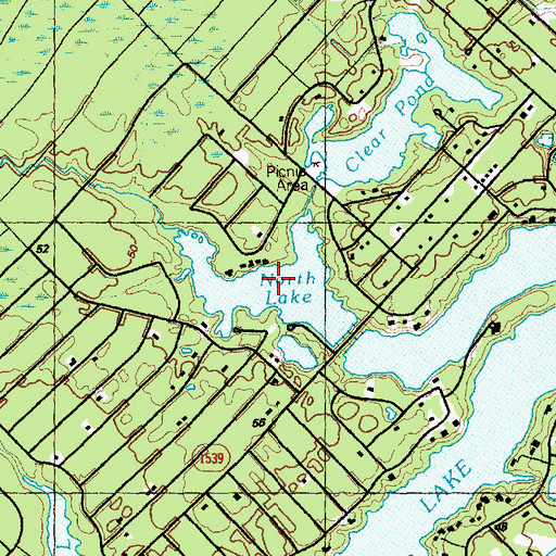 Topographic Map of North Lake, NC